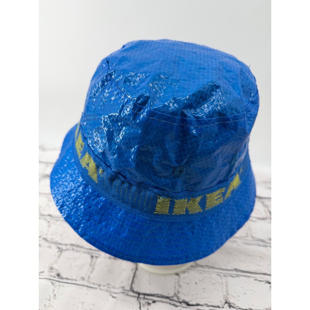 IKEA Bucket Hat Blue Yellow‎ Logo Unisex Adult Size One Size - Picture 2 of 4